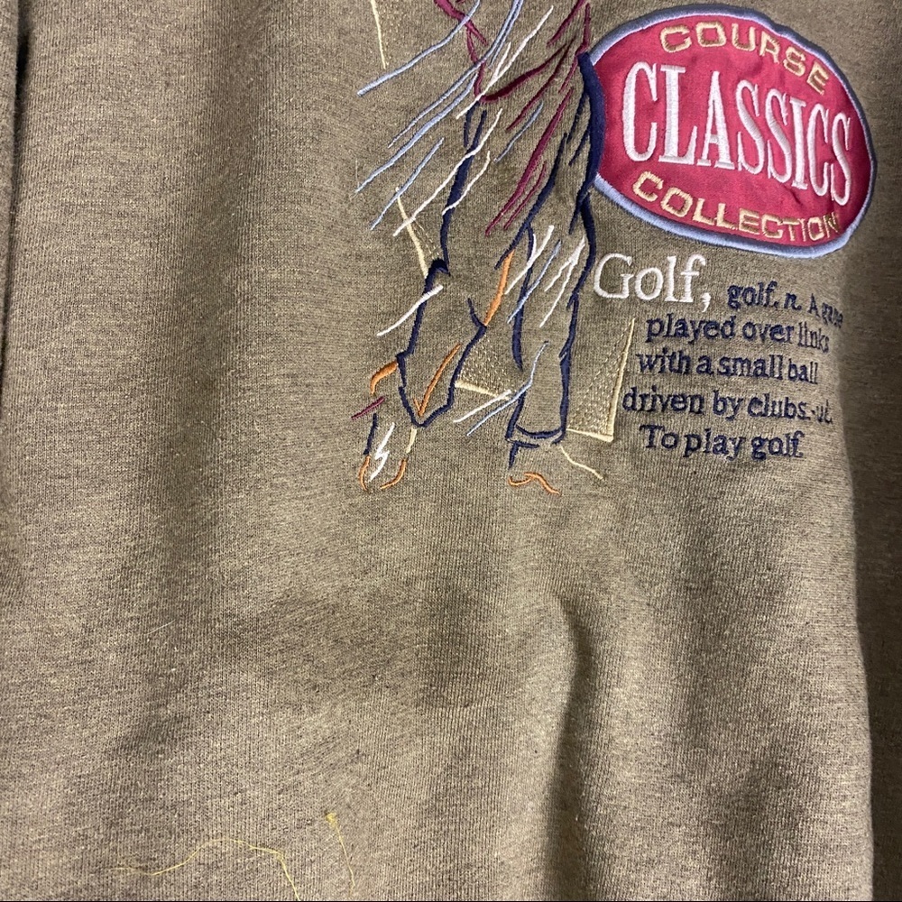 Midwest Embroidery Sweatshirt Golf Vintage Medium - Picture 4 of 8